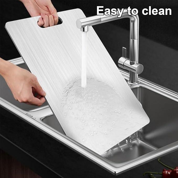 Katuchef Titanium Cutting Board,2026 New 100% Pure Titanium Cutting Boards for Kitchen,Titan Cut Pro Non toxic Doubld-Side Durable Chopping Boards, Easy to Clean and Store(3PCS-S+M+L)