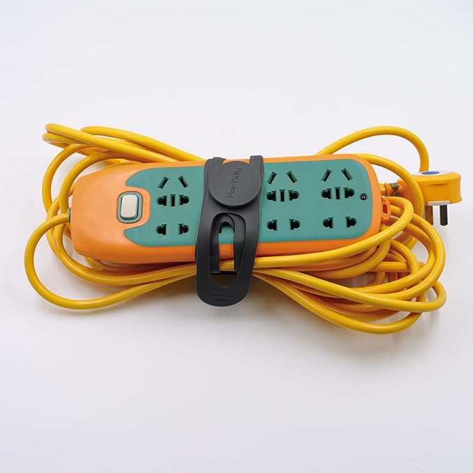 FORTIDY Silicone Utility Strap for Slow Cooker Lid, Pot, Bento Box, 21.65 In Reusable Elastic Self-Lock Silicone Tie for Bundling or Organizing Curtain, Cords, Yoga Mat, Camping Mat, 2pcs (Gray&White)