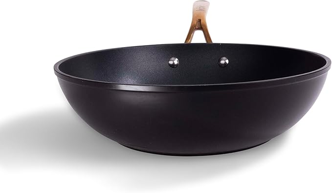 frök All-In-One Non-Stick Fry Pan Meets Wok with Lid, 11-Inch, Black & Gold
