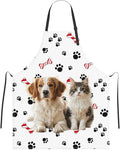 Custom Dog Face Apron for Men Women, Personalized Photo Bib Apron with Pockets, Customized Chef Aprons