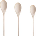 Pro Grade, Super Comfy Wooden Spoon, 3 Pc Set. Heavy Duty, Wood Spoons with Long Handles for Cooking, Baking, Stirring and Mixing in Restaurants or at Home. Best Kitchen Utensils for Nonstick Cookware