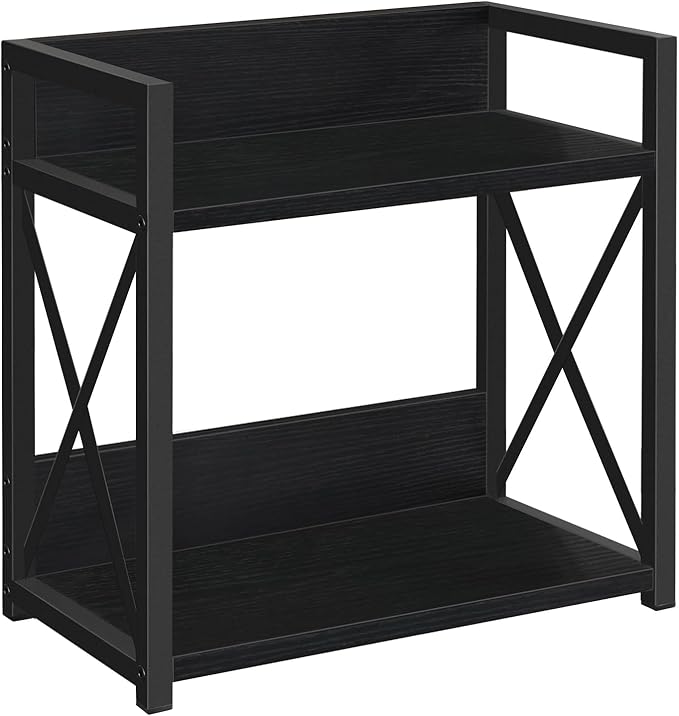 YINMIT Countertop Shelf Organizer,Coffee Bar Accessories,Spice Rack,Coffee Counter Shelf,2 Tier Coffee Organizer Station for Mugs,Cups,Cream,Syrup(Black, Large)