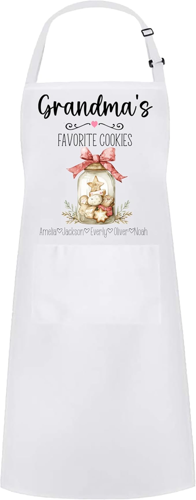 Personalized Mommy and Me Apron Set – Custom “Favorite Cookies Jar” Matching Aprons – Baking Gift