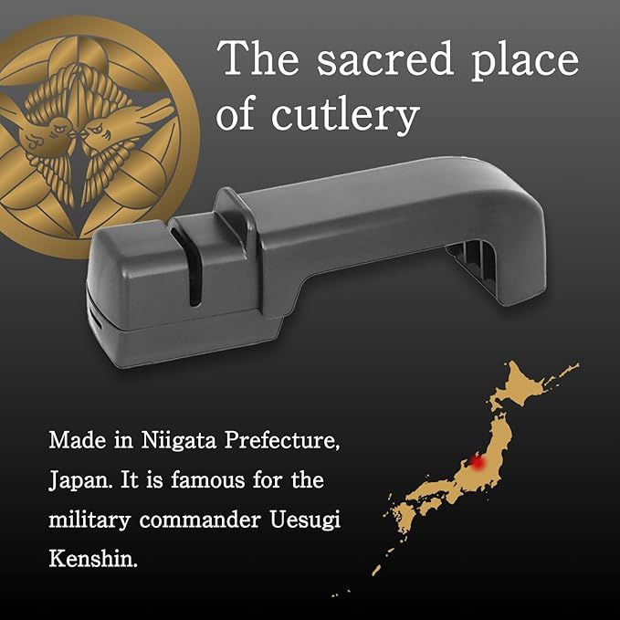 dretec Japanese Knife Sharpener(Ceramic and Diamond), for Kitchen Knives, Made in Niigata, Japan