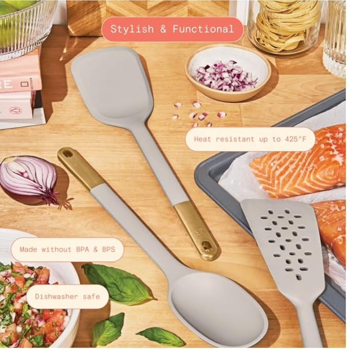 Durable, chic, and multifunctional, the Beautiful 3-Piece Silicone Tool Set is a go-to essential you'll reach for time and time again in your kitchen.