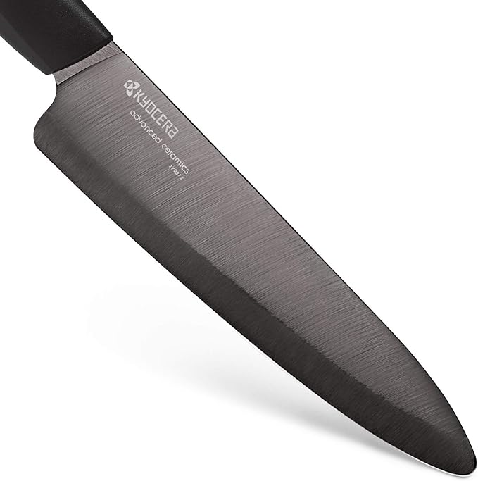 Kyocera's Revolution 4-Piece Knife Set: Includes 7" Chef's Santoku, 5.5" Santoku, 4.5" Utility & 3" Paring-Black