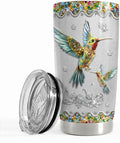 SANDJEST Hummingbird Gifts for Women Hummingbirds Tumbler 20oz Jewelry Drawings Stainless Steel Insulated Tumblers Coffee Travel Mug Cup Gift for Birthday Christmas