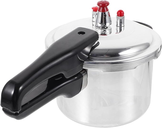 DOITOOL Aluminum Pressure Cooker 16cm/6.3inch Bottom Small Pressure Cooker for Gas Stove Induction for Home Cooking, Silver