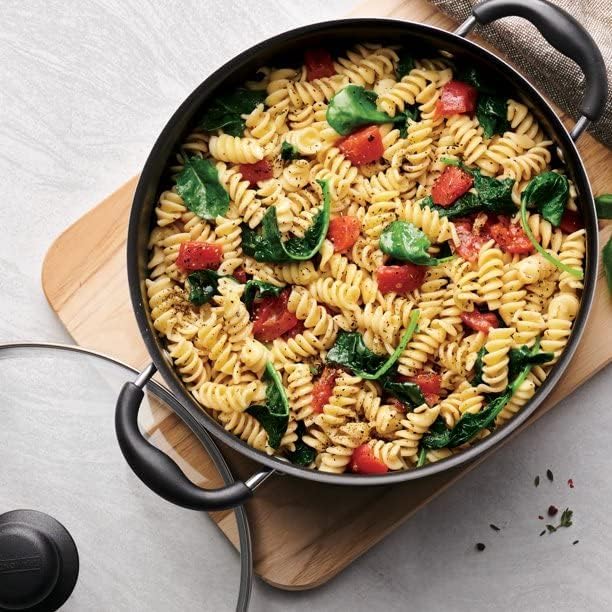 Tramontina Primaware 15-Piece Non Stick Cookware Set with Lids and Utensils, Aluminum Nonstick Pots and Pans Kitchen Set (Storm)