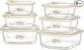 Urban Green Glass Food Storage Containers with Glass Lids, Microwave Safe Food Container Set, Airtight Meal Prep Containers, LeakProof, 100% Plastic Free, 6 Pack