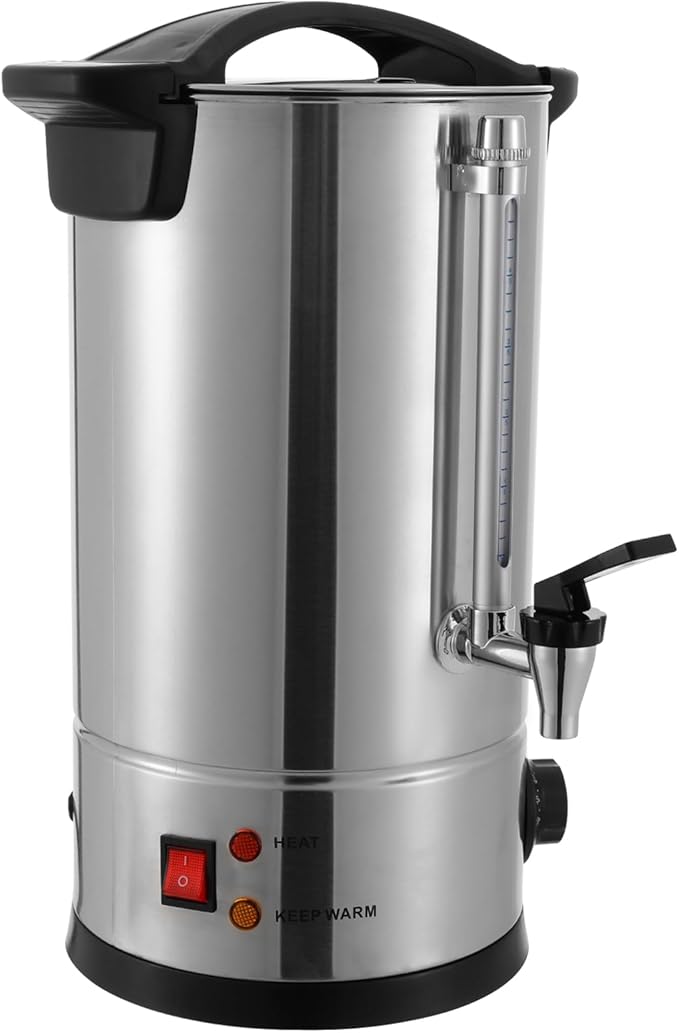 Coffee Urn, 65 Cup Coffee Percolator Commercial Coffee Maker, 10L Stainless Steel Coffee Maker Hot Water Beverage Dispenser Electric Coffee Urn For Catering, Wedding, Party