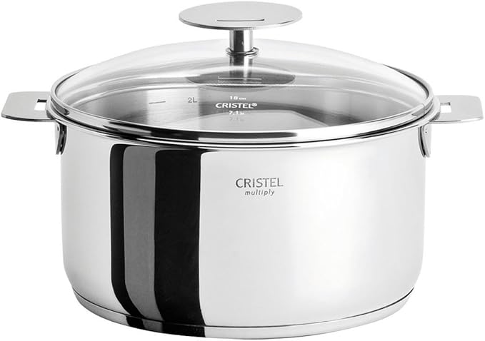 Cristel Casteline C18QMPKP Saucepan, 2.5 quart, Silver