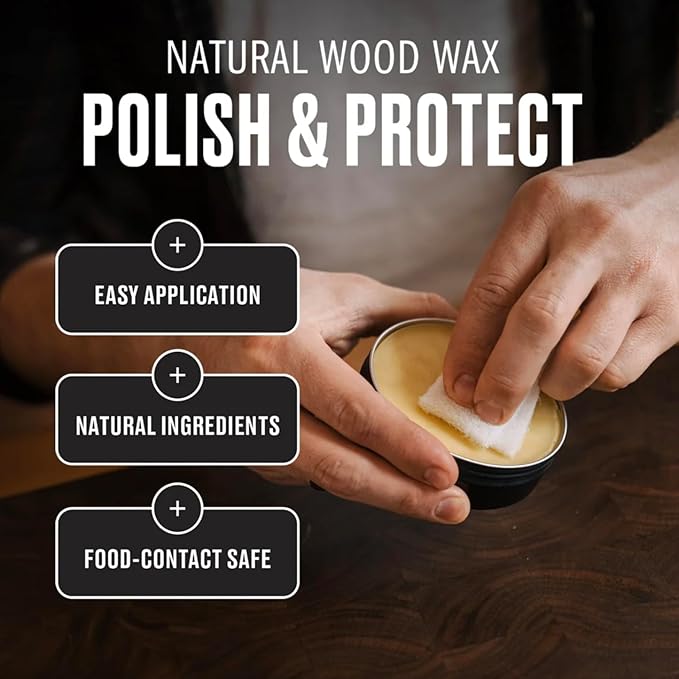 WALRUS OIL - Cutting Board Conditioner, Wood Wax, Cutting Board Feet, and Rag Set. for Cutting Boards, Butcher Blocks, Wooden Spoons, and Bowls. 100% Food-Contact Safe.