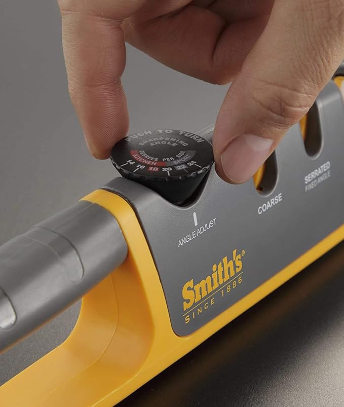 Smiths Adjustable Manual Knife Sharpener Gray/Yellow S-50264