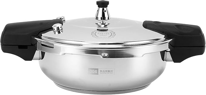 Stainless Steel Pressure Cooker Mini Compact Pressure Cooker,3 Liters Rapid Heat Conduction Pots for Electric Gas Stoves (22CM)