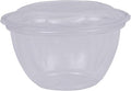 ECO PRODUCTS Compostable Clear PLA Plastic 18oz Salad Bowl With Lid, Case of 150, Grab 'n' Go Round Cold Takeout Food Containers, Renewable Plant-Based, Disposable, ASTM Compliant, BPI-Certified