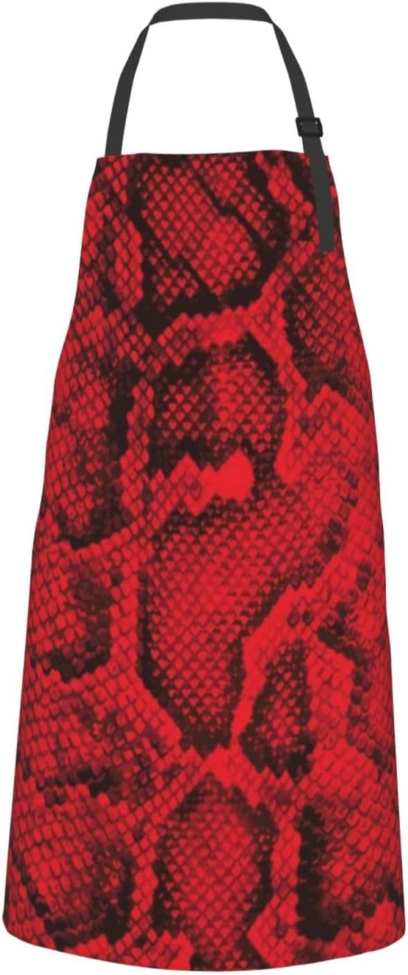 Snakeskin Aprons Cool Aprons with Pockets and Adjustable Mens Apron for Gardening Cooking Kitchen