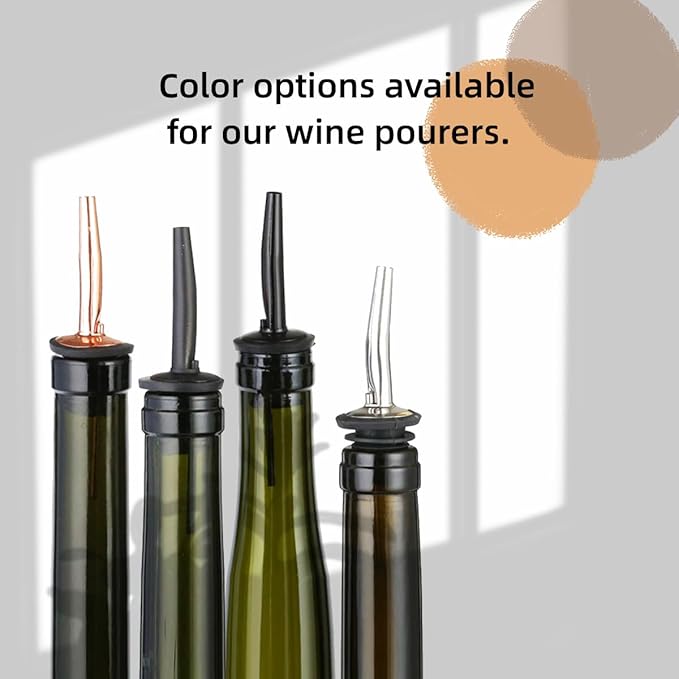 Food-Grade Stainless Steel Liquor Pour Spouts with Dust Caps | Leak-Proof Speed Pourer for Liquor & Alcohol Bottles - Brushed Silver, Matte Black, Rose Gold