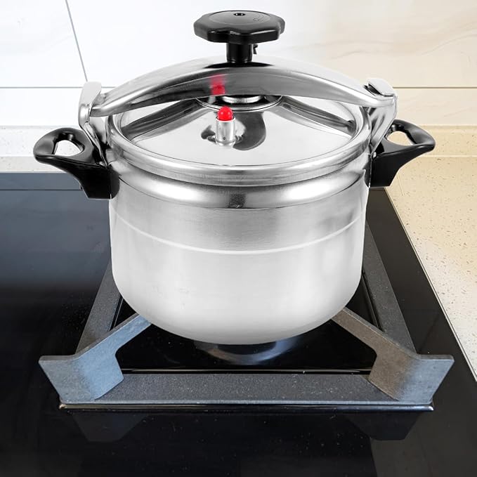 Luxshiny Stainless Steel Pressure Cooker, Gas Stove Top Pressure Canner 7L Safety Aluminum Canning Pot Household Cooker Pot Induction Cookware Pot Silver