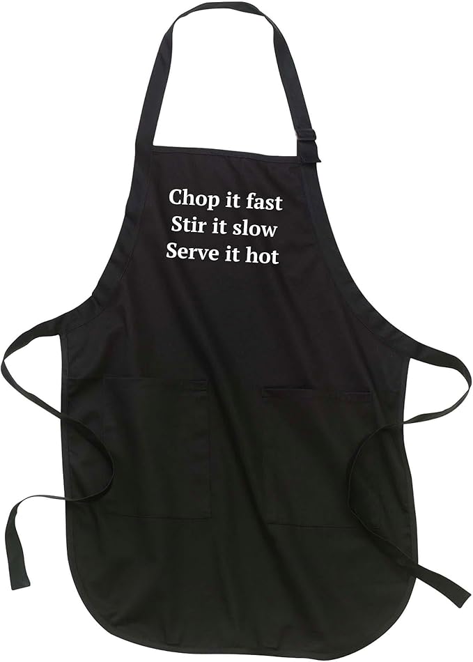 Custom Text Cooking & BBQ Apron – Personalized Chef or Grill Gift – Full Length (1-3 Lines)