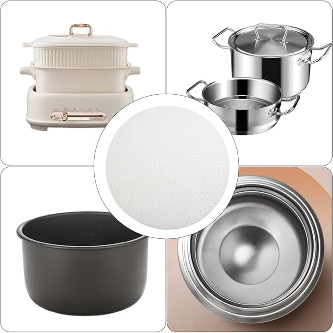 Rice Cooker Burnt Proof Silicon Pad, 12 Inch 30Cm Kitchen Rice Cooking Silicon Pad Mat, Cooking Silicone Mat Thickened, White Rice Anti Paste Pot Mat