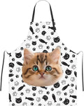 Custom Dog Face Apron for Men Women, Personalized Photo Bib Apron with Pockets, Customized Chef Aprons