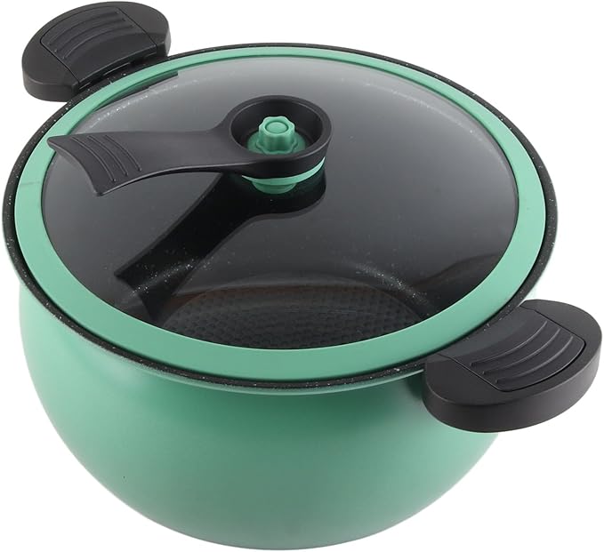 Micro Pressure Cooker Fast Cooking Cookware, 31 * 28 * 17cm Non Stick Microwave Kitchenware, Multi Functional Big Capacity Universal Stew Pot (5L)