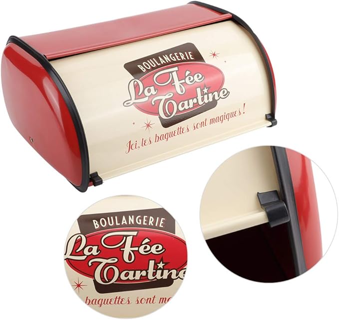 aqxreight Bread Box for Kitchen Storage with Large Capacity and Secure Lid Fits Most Countertops and Cabinets in Red
