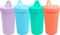 Re-Play Spill-Proof Sippy Cups - Reusable 10 Oz Set of 4, Dishwasher & Microwave Safe, Made in USA - Set of 4-3.13" x 6.25" - Bubble Pop