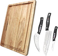 Miracle Blade World Class 4 Piece Professional Entertainment Charcuterie Knife Set with Acacia Wood Board