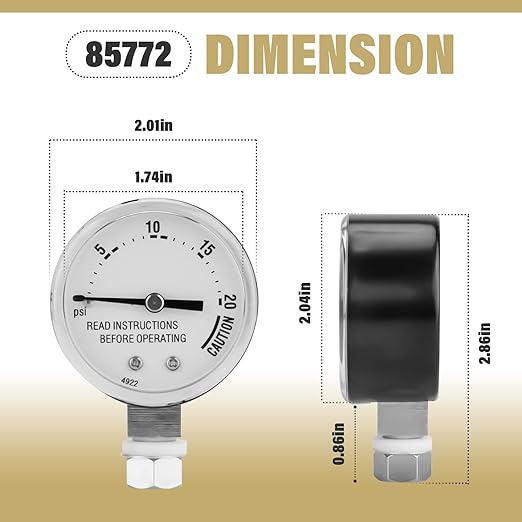85772 Prosocool Pressure Cooker Steam Gauge Replacement for Presto Steam Gauge 82237 82121, Fit Pressure Canner Model 175107 01755 0175510 178001 178005, Pressure Cooker Parts