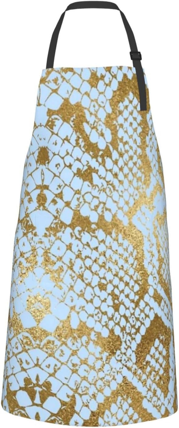 Snakeskin Aprons Cool Aprons with Pockets and Adjustable Mens Apron for Gardening Cooking Kitchen