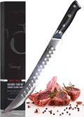 Oxford CHEF Curved Slicer (Butcher) Knife 10 Inch - Damascus Japanese VG10 Super Steel 67 Layer High Carbon Stainless Steel