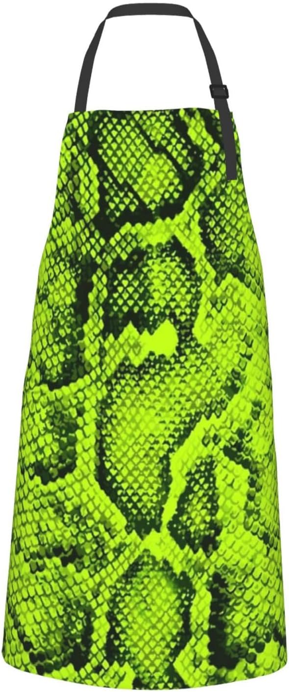 Snakeskin Aprons Cool Aprons with Pockets and Adjustable Mens Apron for Gardening Cooking Kitchen