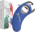 Kitchen Mama Epic One Multifunction Opener: Magnetic Bottle Opener, Beer Soda Opener, Effortless Jar Lid Opener for Seniors and Elderly with weak Hands and Arthritis, Essential Kitchen Gadget (Blue)
