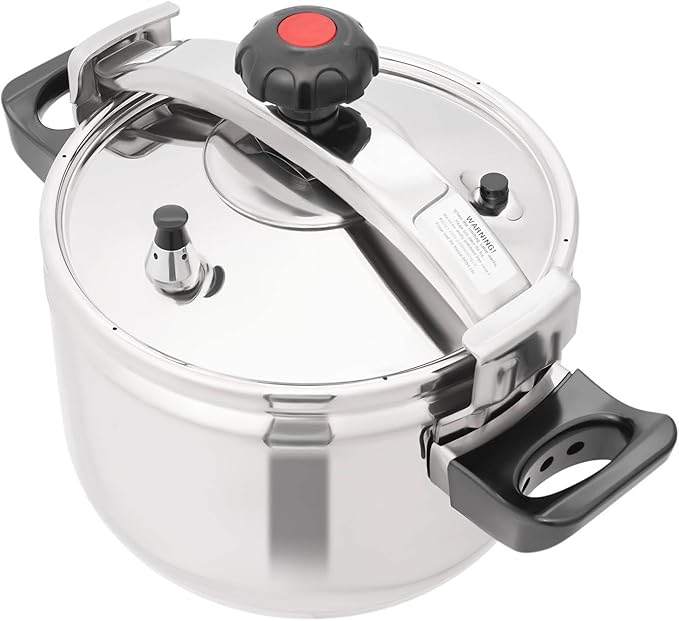 23Qt Stainless Steel Pressure Cooker, Commercial Olla de Presion, Large Pressure Canners, 60Kpa Pressure Stewing Pot with Safety Lock, Induction Compatible
