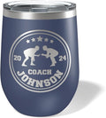 Wrestling Coach gifts, Tumbler, Coach tumbler, Wrestling gifts, Coach Beer glass, Coach gift, Wrestling Coach, Coach gifts, Wrestling Coach (Wrestling Circle, Navy, 12oz Wine Tumbler)