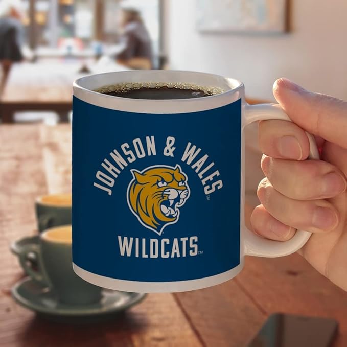 Johnson & Wales University Wildcats Logo Ceramic Coffee Mug, Novelty Gift Mugs for Coffee, Tea and Hot Drinks, 11oz, White