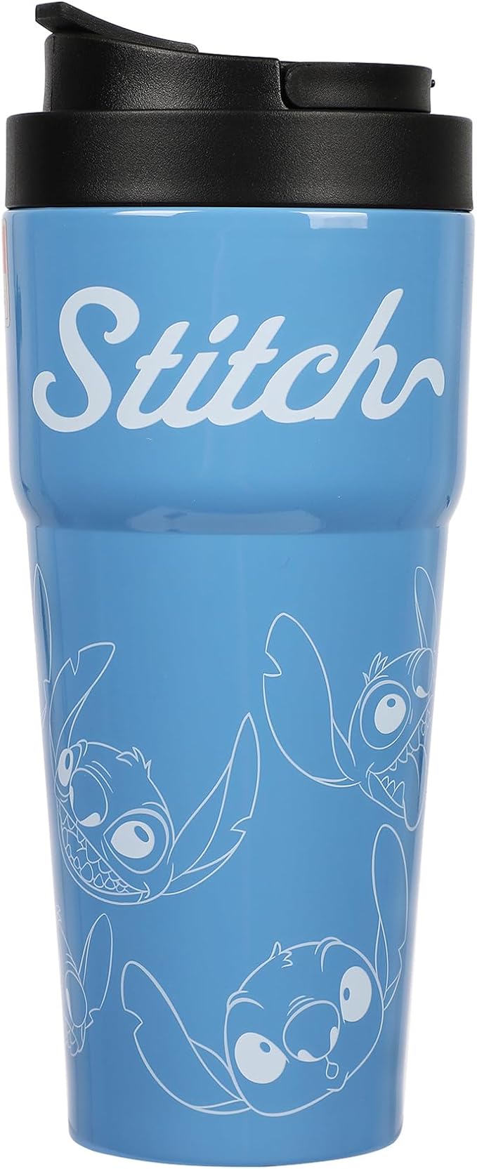 Bioworld Lilo & Stitch Stitch Faces Blue 27 Oz Stainless Steel Coffee Tumbler