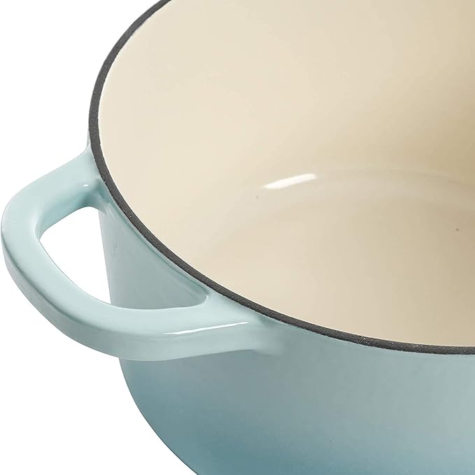 Crock-Pot Artisan Round Enameled Cast Iron Dutch Oven, 5-Quart, Aqua