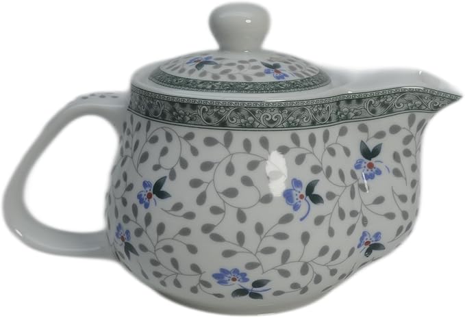 Porcelain Teapot 500ml Kettle with Removable Stainless Steel Infuser (Flower)