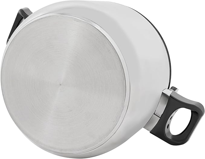 Stainless Steel Pressure Cooker 60kpa Large Pressure Canner Triple-Layer Composite Base Canning Pot with Resilient Beam & 2 Valves for Open Fire, Electric Stove, Induction Stove (26L/27.47Qt)