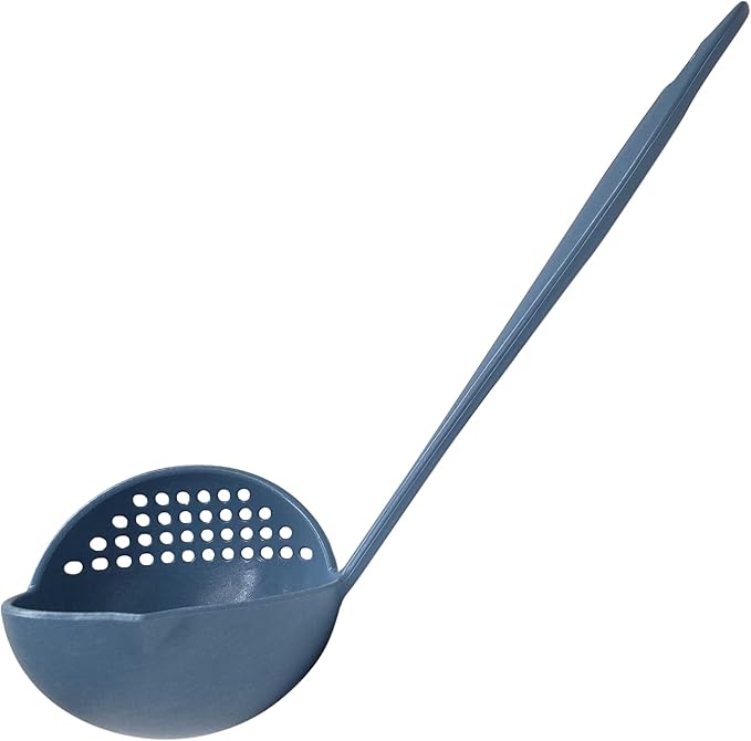 Strainer Ladle – Kitchen Discovery – 2 in 1 Soup Strainer Separates Liquids from Solids - All Plastic Soup Ladle for Easy Serving of Soup, Stew, Gravy, Party Punch