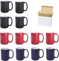 Ceramic 15oz Sublimation Coffee Mug in White Box, Color Changeble 3 Assorted Colors, Case of 12