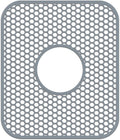 Silicone Sink Protectors for Kitchen Sink with Center Drain,13.58''x 11.6'' Folding Non-Slip Heat Resistant Mat Grid for Bottom of Porcelain Stainless Steel Porcelain (Center Hole)