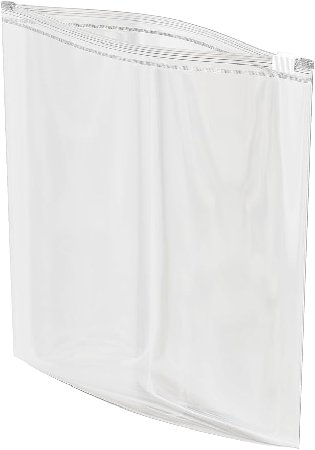 100 Count - Slider Zip 1 Gallon Food Storage Bags, 10" x 12" 3 Mil Heavy Duty, Large, Strong & Durable For Freezer Storage. GPI