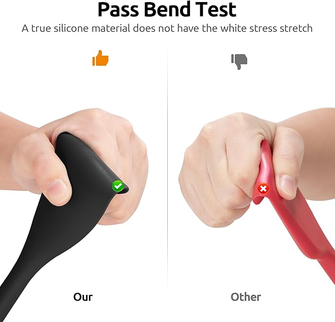 600ºF Heat Resistant Spatula Spoon: U-Taste Flexible Silicone Cooking Scoop Spoonula, Serving Mixing Scraping Food in Non-Stick Pan Cookware, Seamless Multifunctional Kitchen Utensil (Black)