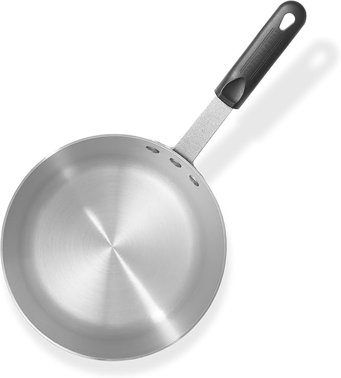 GRIDMANN 2.75-Quart Tapered Aluminum Sauce Pan with Silicone Handle, NSF Listed Heavy Duty Professional Cookware