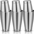 Sabary 6 Pcs Cocktail Shakers Professional Bar Shaker Boston Set Stainless Steel Martini Drink Mixer Basic Tool Weighted Shake Metal Can Cocktail Shaker Set, 18 Oz, 28 oz (Silver)