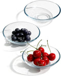 NUTRIUPS 3 Pack 5 inch Tempered Glass Snack Dishes, 5oz Small Dip Bowls, Small Candy Dishes, Mini Prep Bowls